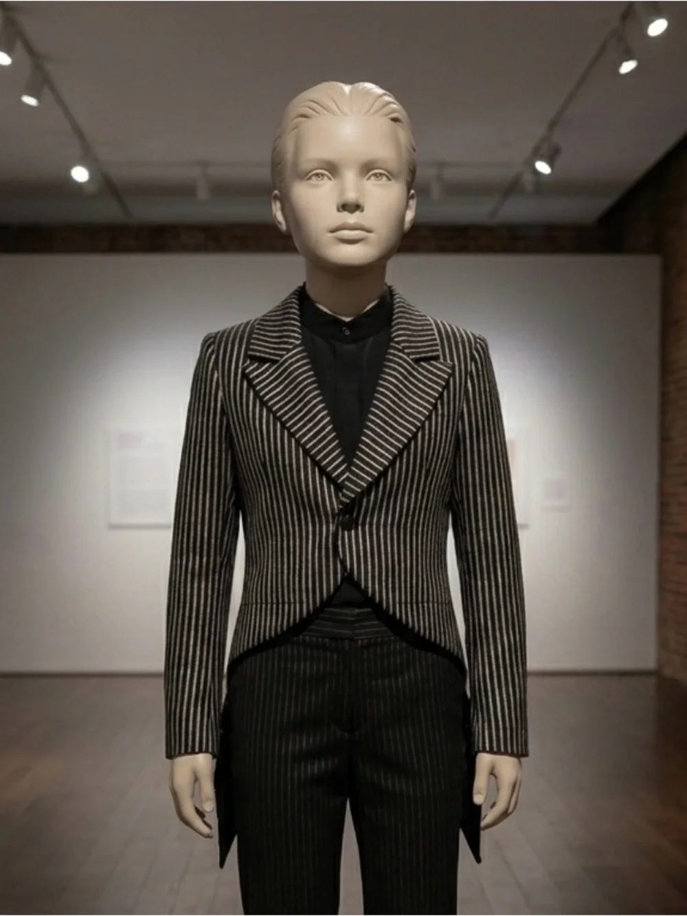 Disney Black and White Striped Tailcoat Blazer